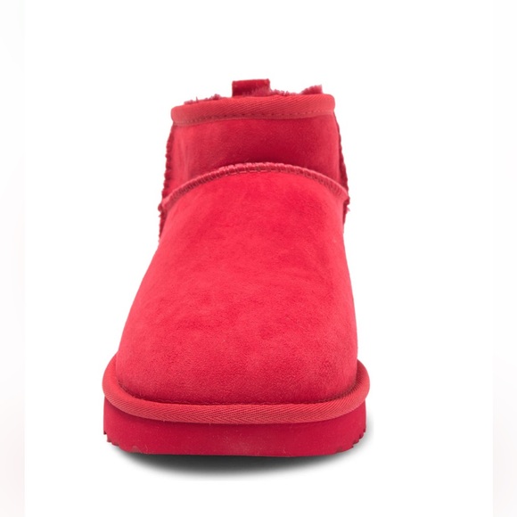 UGG Black Ultra Mini Classic Boot In Samba Red Tonal Size 6 - Picture 11 of 16